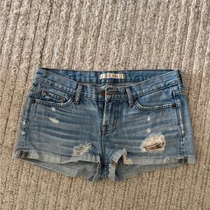 J Brand Blue Distressed Jean Shorts
